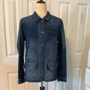 L.L. Bean Signature Deep Indigo Women's Denim Jacket Size M
